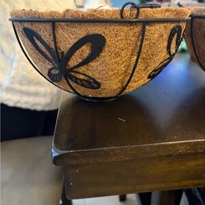 Decorative Brown and Black Hanging Basket